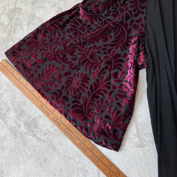 Any Wear By Catherines Velvet Burnout Flare Sleeve Cold Shldr 5X Whimsigoth NWT - Picture 6 of 11